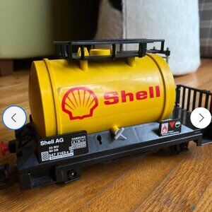Vintage Playmobile Engine and Shell Oil Truck